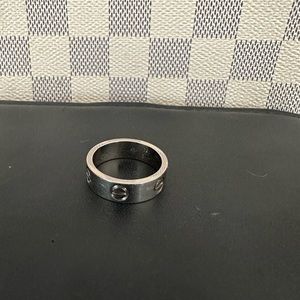 Sold on FB Authentic Cartier love ring white gold .